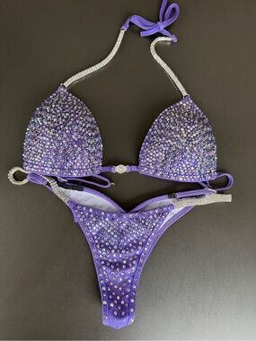 Bodybuilding Bikini/Wellness Purple Suit
